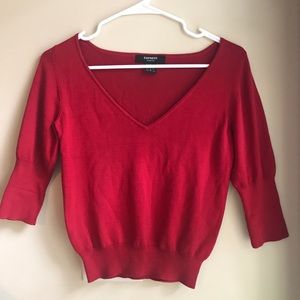 Express 86% silk Cropped Sweater